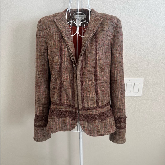 Coldwater Creek Jackets & Blazers - Elegant Brown Plaid Women's Jacket